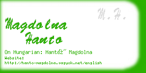 magdolna hanto business card